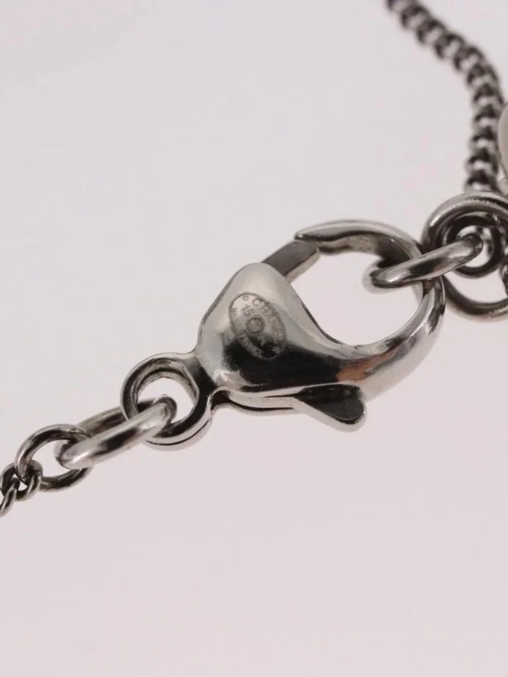 CHANEL Bracelet Metal Silver CC Auth BA13638M